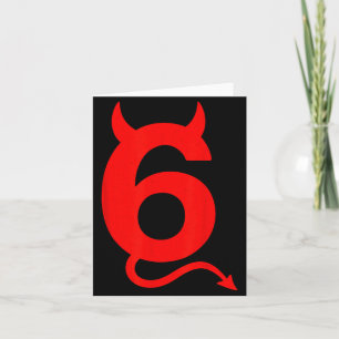 67 Sixty Seven Halloween Costume Devil Funny 6 7 M Card
