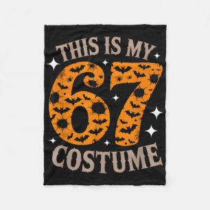 67 Sixty Seven Halloween Costume Funny 6 7 Meme De Fleece Blanket
