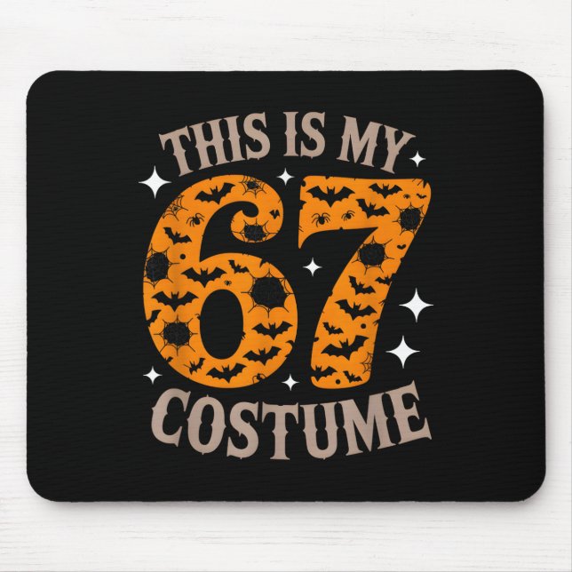 67 Sixty Seven Halloween Costume Funny 6 7 Meme De Mouse Pad (Front)