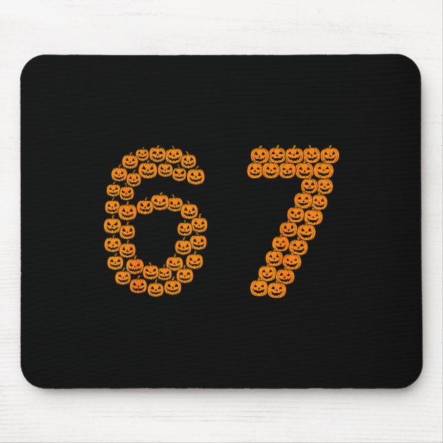 67 Sixty Seven Halloween Costume Pumpkins Funny 6  Mouse Pad (Front)