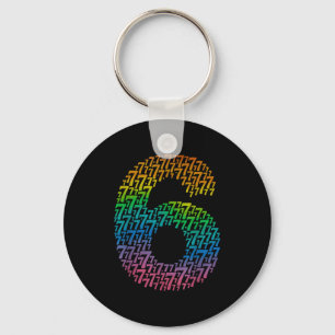 67 Sixty Seven Halloween Costume Rainbow Funny 6 7 Key Ring