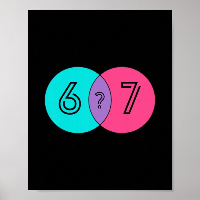 67 Sixty Seven What Is It Funny Diagram Design 6 7 Poster (Front)