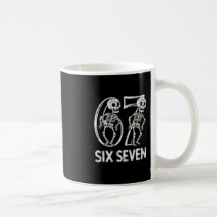 67 Skeleton Funny Six Seven Gen Alpha Halloween 6- Coffee Mug