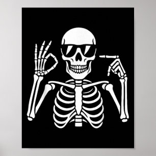 67 Skeleton Funny Six Seven Gen Alpha Halloween Me Poster