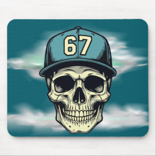 67 Skull Mouse Pad