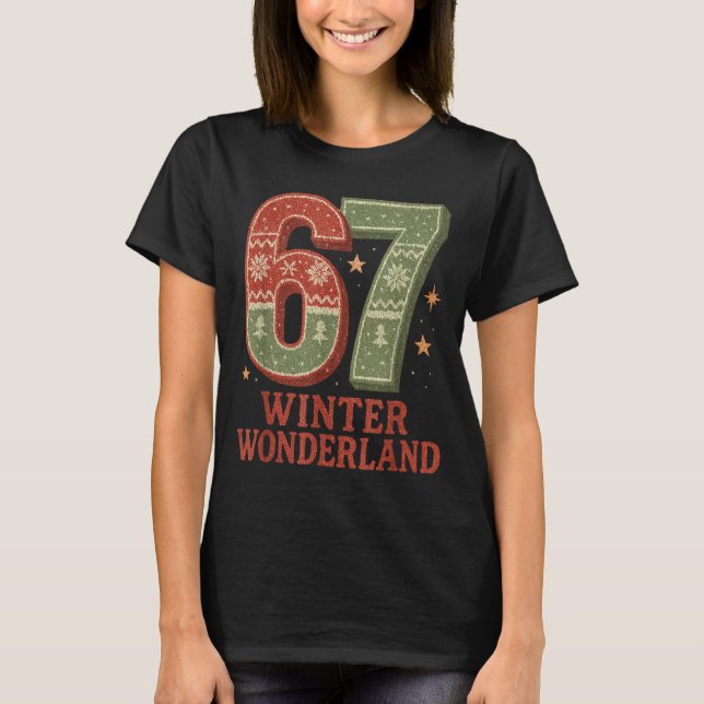 67 Snow Wonderland Winter 6 Scripture Design T-Shirt (Front)