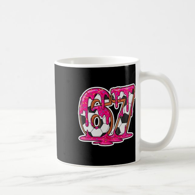 67 Soccer Ice Cream Drip Brain Rot Meme _1  Coffee Mug (Right)