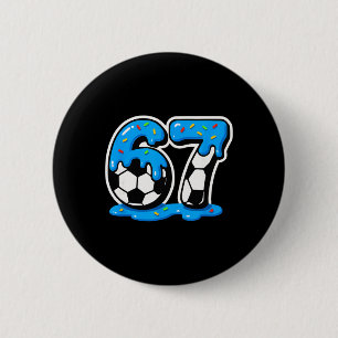67 Soccer Ice Cream Drip Brain Rot Meme  6 Cm Round Badge