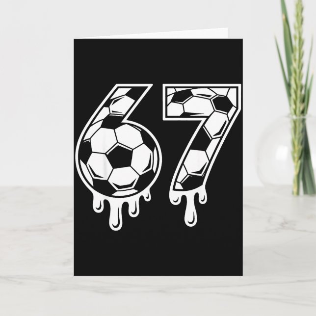 67 Soccer Ice Cream Drip Gen Alpha Six Seven Meme  Card (Front)