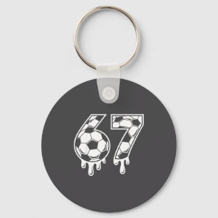 67 Soccer Ice Cream Drip Gen Alpha Six Seven Meme  Key Ring