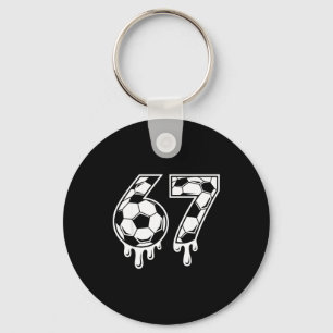 67 Soccer Ice Cream Drip Gen Alpha Six Seven Meme  Key Ring