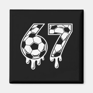 67 Soccer Ice Cream Drip Gen Alpha Six Seven Meme  Magnet