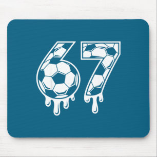67 Soccer Ice Cream Drip Gen Alpha Six Seven Meme  Mouse Pad