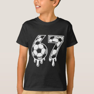 67 Soccer Ice Cream Drip Gen Alpha Six Seven Meme  T-Shirt