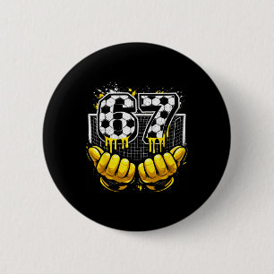 67 Soccer Number Goalkeeper Drip Glove  6 Cm Round Badge