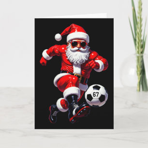67 Soccer Santa Six Seven Meme Christmas Sport Men Card