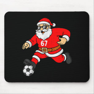 67 Soccer Santa Six Seven Meme Christmas Sport Men Mouse Pad