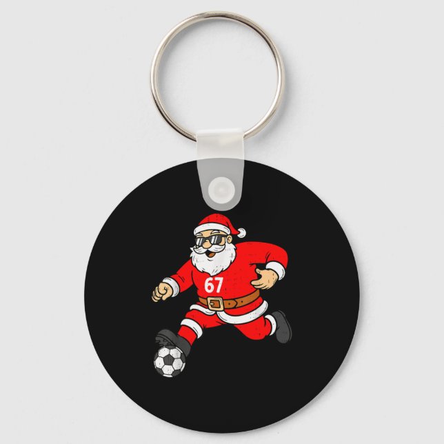 67 Soccer Santa Six Seven Meme Christmas Srt Men B Key Ring (Front)