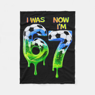 67 Soccer Shirt For Boys Birthday 67 , Soccer 67  Fleece Blanket
