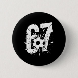 67 Soccer Six Seven 6 7 Meme 67 _2 Cm Round Badge