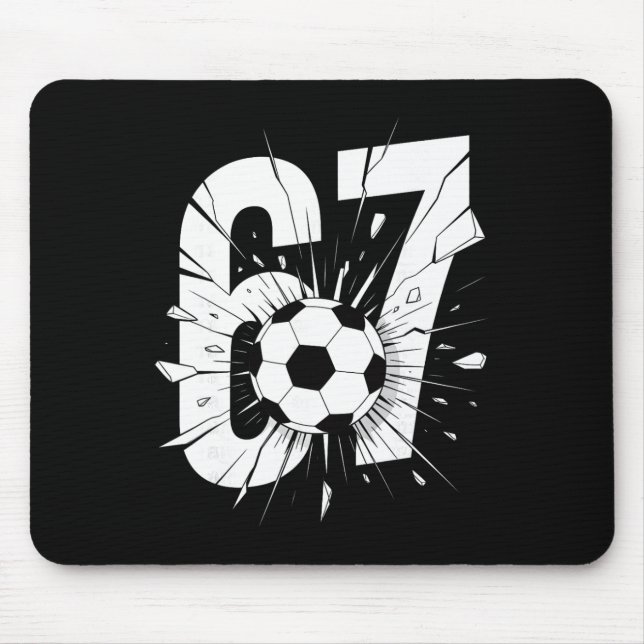 67 Soccer Six Seven 6 7 Meme 67 _2  Mouse Pad (Front)