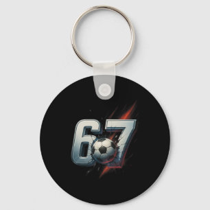 67 Soccer Six Seven 6 7 Meme 67 _4 Key Ring