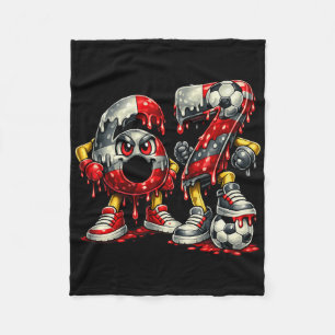 67 Soccer Six Seven Meme Alpha Boys And Girls Cool Fleece Blanket