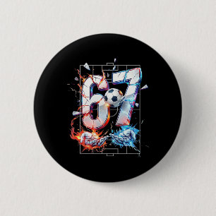 67 Soccer Six Seven Soccer 6 7 Kids Boys Girls Fun Cm Round Badge