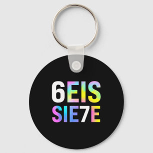 67 Spanish Meme Seis Siete Six Seven Funny Spaniea Key Ring
