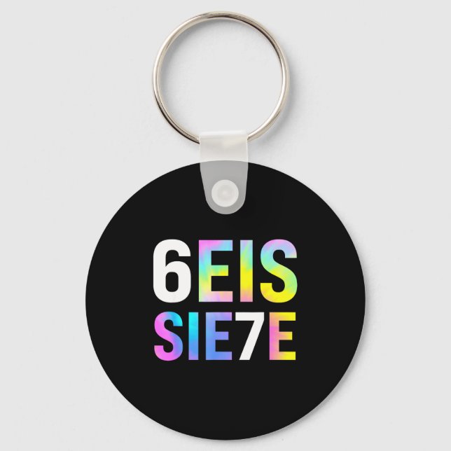 67 Spanish Meme Seis Siete Six Seven Funny Spaniea Key Ring (Front)