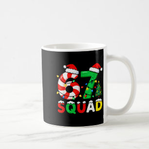 67 Squad Christmas Candy Cane Six Seven Meme Xmas Coffee Mug