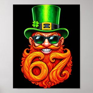 67 st patricks day meme six seven leprechaun kids poster