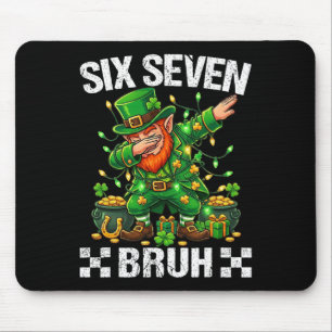 67 St Patricks Funny Six Seven Meme Leprechaun Boy Mouse Pad