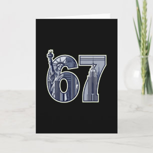 67 Statue Liberty Empire State Graphic Card