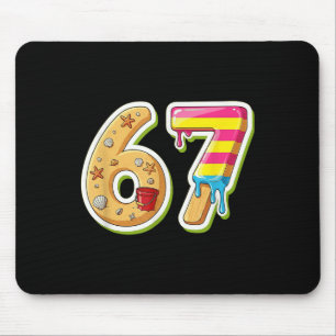 67 Summer Beach Ice Cream Sand Design Mouse Pad
