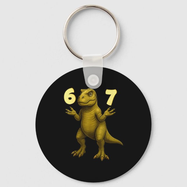 67 T-rex Hands Motion Dinosaur Meme For Kids Teens Key Ring (Front)