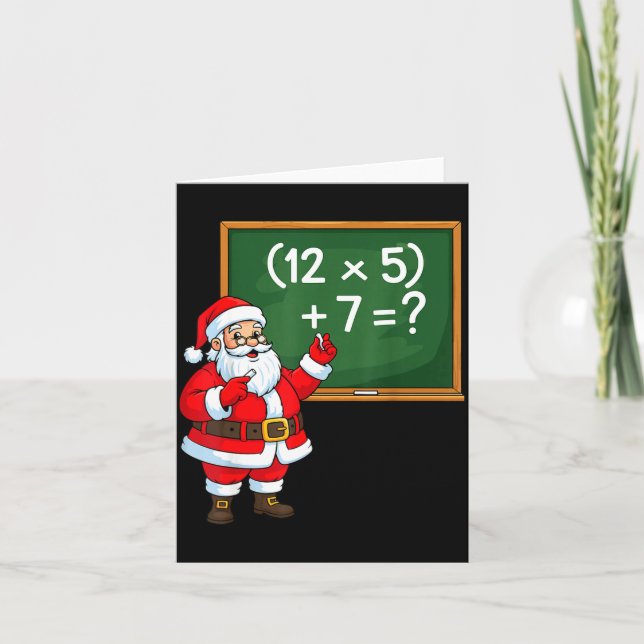 67 Teacher Christmas Santa Six Seven Meme Brainrot Card (Front)