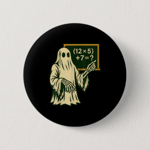 67 Teacher Halloween Ghost Six Seven Meme Brainrot 6 Cm Round Badge