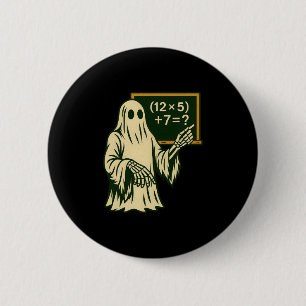 67 Teacher Halloween Ghost Six Seven Meme Brainrot 6 Cm Round Badge