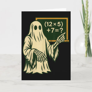 67 Teacher Halloween Ghost Six Seven Meme Brainrot Card