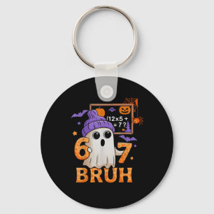 67 Teacher Halloween Ghost Six Seven Meme Math Equ Key Ring