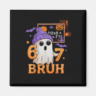 67 Teacher Halloween Ghost Six Seven Meme Math Equ Magnet