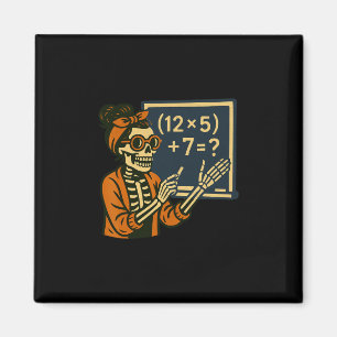 67 Teacher Halloween Skeleton Six Seven Meme Brain Magnet
