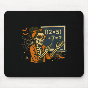 67 Teacher Halloween Skeleton Six Seven Meme Math  Mouse Pad