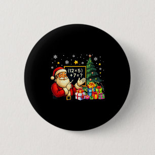 67 Teacher Santa Christmas Six Seven Meme Brainrot 6 Cm Round Badge