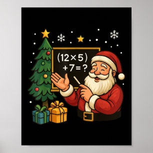 67 Teacher Santa Christmas Six Seven Meme Brainrot Poster