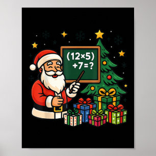 67 Teacher Santa Christmas Six Seven Meme Brainrot Poster