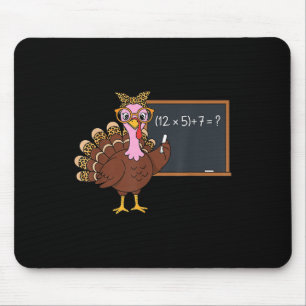 67 Teacher Thanksgiving Turkey Six Seven Meme Brai Mouse Pad