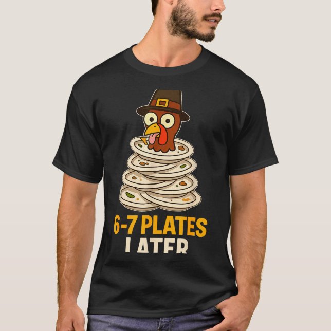 67 Thanksgiving Funny Turkey 6-7 Meme Six Seven Bo T-Shirt (Front)