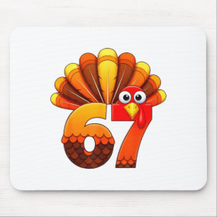 67 Thanksgiving Funny Turkey Costume Six Seven Mem Mouse Pad